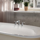 PARLOS 2-Handle Widespread Waterfall Roman Bathtub Faucet Tub Filler, Brushed Nickel (1434202)