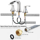 PARLOS 2-Handle Widespread Waterfall Roman Bathtub Faucet Tub Filler, Brushed Nickel (1434202)