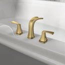 PARLOS 2-Handle Widespread Waterfall Roman Bathtub Faucet Tub Filler, Brushed Gold (1434208)