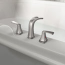 PARLOS 2-Handle Widespread Waterfall Roman Bathtub Faucet Tub Filler, Brushed Nickel (1434202)