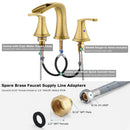 PARLOS 2-Handle Widespread Waterfall Roman Bathtub Faucet Tub Filler, Brushed Gold (1434208)