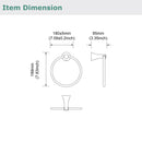 PARLOS Towel Ring, Wall Mounted Hand Towel Holder, Brushed Gold Hand Towel Bar for Bathroom & Kitchen, 2101808