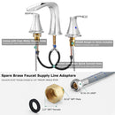 PARLOS 2-Handle Widespread Waterfall Roman Bathtub Faucet Tub Filler with Valve, Chrome, 1434201