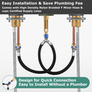 PARLOS 2-Handle Widespread 8 inch Bathroom Sink Faucet 3 Hole Vanity Faucet with cUPC Faucet Supply Lines, Brushed Gold, 1.2GPM, 1437408PD