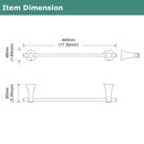 PARLOS Brushed Nickel Bathroom Towel Bar, 17 Inch Wall Mounted Towel Bar for Bathroom, Shower Door, 2101902