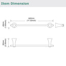 PARLOS Brushed Gold Bathroom Towel Bar, 17 Inch Wall Mounted Towel Bar for Bathroom, Shower Door, 2101908