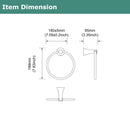 PARLOS Towel Ring, Wall Mounted Hand Towel Holder, Brushed Nickel Hand Towel Bar for Bathroom & Kitchen, 2101802