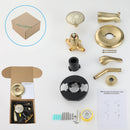 PARLOS Shower System, Brushed Gold Shower Faucet Set with Tub Spout(Valve Included), 5-Setting Mode Shower Head and Tub Spout with Diverter, Wall Mounted Shower Bathtub Combo, 1436508