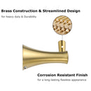 PARLOS Towel Hook, Wall Mounted Coat Hook, Brushed Gold Robe Hook for Bathroom, 2101608