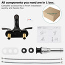 PARLOS Two-Handle Bathroom Sink Faucet with Metal Drain Assembly and Supply Hose, Lead-Free cUPC,Oil Rubbed Bronze,1.2 GPM,13590P