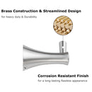 PARLOS Towel Hook, Wall Mounted Coat Hook, Brushed Nickel Robe Hook for Bathroom, 2101602