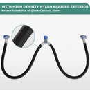 Replacement 15.75 Inch Extended Quick Connect Hose with Snap-in Buckle for PARLOS Widespread Faucet Roman Tub Filler (2109301)