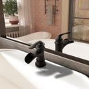 PARLOS Single Handle Bathroom Faucet with Deck Plate, Metal Pop Up Drain and cUPC Faucet Supply Lines, Matte Black  (1434904)