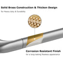 Parlos Brass Towel Bar, 17 Inch Bathroom Towel Bar, Wall Mounted Towel Bar for Bathroom, Shower Door, Brushed Nickel, Demeter, 2101402