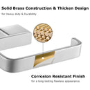 PARLOS Brass Toilet Paper Holder Tissue Roll Hanger for Bathroom & Kitchen Wall Mounted,Brushed Nickel,Doris (2102202)