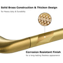 Parlos Brass Towel Bar, 17 Inch Bathroom Towel Bar, Wall Mounted Towel Bar for Bathroom, Shower Door, Brushed Gold, Demeter, 2101408