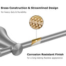 PARLOS Brushed Nickel Bathroom Towel Bar, 17 Inch Wall Mounted Towel Bar for Bathroom, Shower Door, 2101902