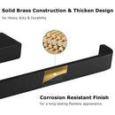 PARLOS Brass Hand Towel Holder, Wall Mounted Towel Ring, Hand Towel Bar for Bathroom & Kitchen, Matte Black, Doris (2102304)