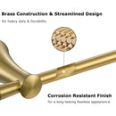 PARLOS Brushed Gold Bathroom Towel Bar, 17 Inch Wall Mounted Towel Bar for Bathroom, Shower Door, 2101908