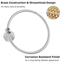 PARLOS Towel Ring, Wall Mounted Hand Towel Holder, Brushed Nickel Hand Towel Bar for Bathroom & Kitchen, 2101802