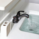 PARLOS Two-Handle Bathroom Sink Faucet with Metal Drain Assembly and Supply Hose, Lead-Free cUPC,Oil Rubbed Bronze,1.2 GPM,13590P