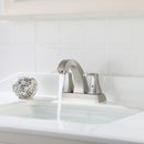 PARLOS 2 Handles 4 Inch Centerset Bathroom Sink Faucet Brushed Nickel with All Metal Pop-up Drain & Faucet Supply Lines, 1.2GPM, Doris 14072P