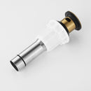 PARLOS Pop up Sink Drain with Strainer Pop Up Drain with Overflow for Bathroom Vessel Sink, Brushed Gold, 2100608-1