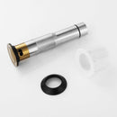 PARLOS Pop up Sink Drain with Strainer Pop Up Drain with Overflow for Bathroom Vessel Sink, Brushed Gold, 2100608-1