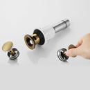 PARLOS Pop up Sink Drain with Strainer Pop Up Drain with Overflow for Bathroom Vessel Sink, Brushed Gold, 2100608-1