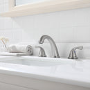 PARLOS Widespread Two Handles Bathroom Sink Faucet Brushed Nickel, 1.2GPM 1435002PD