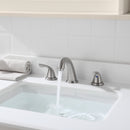 PARLOS Widespread Two Handles Bathroom Sink Faucet Brushed Nickel, 1.2GPM 1435002PD