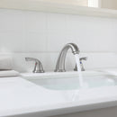 PARLOS Widespread Two Handles Bathroom Sink Faucet Brushed Nickel, 1.2GPM 1435002PD
