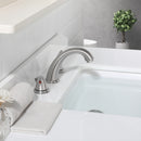 PARLOS Widespread Two Handles Bathroom Sink Faucet Brushed Nickel, 1.2GPM 1435002PD