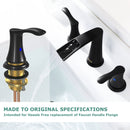 PARLOS Faucet Handle Base Cover with Rubber Gasket,Replacement for Demeter Collection Widespread Faucet, Matte Black, Part 2109504