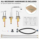 PARLOS Widespread 8 inch Bathroom Sink Faucet 3 Hole Vanity Faucet with cUPC Faucet Supply Lines, Chrome, 1.2GPM, 1437501PD