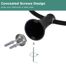 PARLOS Towel Ring, Wall Mounted Hand Towel Holder, Matte Black Hand Towel Bar for Bathroom & Kitchen, 2101804