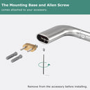 Parlos Brass Towel Bar, 17 Inch Bathroom Towel Bar, Wall Mounted Towel Bar for Bathroom, Shower Door, Brushed Nickel, Demeter, 2101402