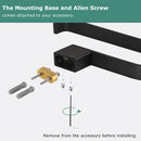 PARLOS Brass Hand Towel Holder, Wall Mounted Towel Ring, Hand Towel Bar for Bathroom & Kitchen, Matte Black, Doris (2102304)