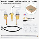 PARLOS 2-Handle Widespread Waterfall Roman Bathtub Faucet Tub Filler with Valve, Chrome, 1434201