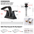 PARLOS 2 Handles Waterfall Bathroom Faucet with Pop-up Drain and Faucet Supply Lines, Oil Rubbed Bronze, 1.2 GPM (14069P)