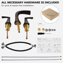 PARLOS 2-Handle Widespread Waterfall Roman Bathtub Faucet Tub Filler, Oil Rubbed Bronze (1434203)