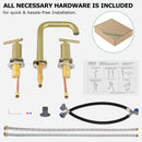 PARLOS Widespread 8 inch Bathroom Sink Faucet 3 Hole Vanity Faucet with cUPC Faucet Supply Lines, Matte Black, 1.2GPM, 1437508PD