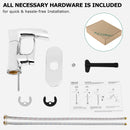 PARLOS Waterfall Bathroom Faucet with Swivel Spout, Single Handle Vanity Sink Faucet, Single Hole Basin Mixer Tap with Water Supply Lines, Chrome, 1437901PD