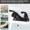 PARLOS Bathroom Faucet 4 inch Centerset 2-Handle Low-Arc Spout Oil Rubbed Bronze (13590)