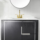 PARLOS Swivel Spout 2-Handle Lavatory Faucet Bathroom Sink Faucet with Metal Pop-up Drain and Faucet Supply Lines, Brushed Gold, 1.2 GPM (1362708P)