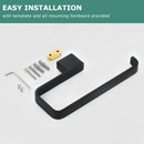 PARLOS Brass Hand Towel Holder, Wall Mounted Towel Ring, Hand Towel Bar for Bathroom & Kitchen, Matte Black, Doris (2102304)