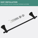 PARLOS Matte Black Bathroom Towel Bar, 17 Inch Wall Mounted Towel Bar for Bathroom, Shower Door, 2101904