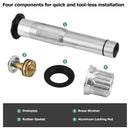 PARLOS Bathroom Sink Drain without Overflow, Metal Pop Up Drain for Vessel Sink, Chrome, 2108601