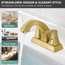 PARLOS 2 Handles Bathroom Faucet Brushed Gold with Pop-up Drain Centerset Faucets Doris,1.5GPM (1407208)