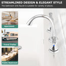 PARLOS Widespread 2 Handles Bathroom Faucet with Metal Pop Up Sink Drain and cUPC Faucet Supply Lines, Chrome, 1.2GPM Demeter 1364701P